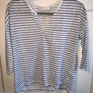 H&M black&white striped shirt size medium used